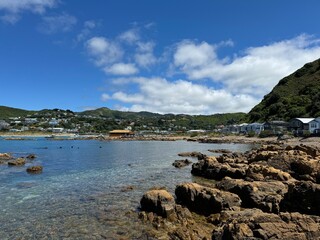 Crystal clear tide pools along the New Zealand coast