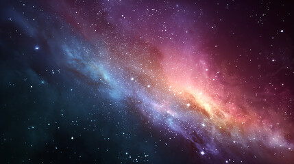 Obraz premium Stunning Galaxy Background with Colorful Nebula and Stars, Galaxy