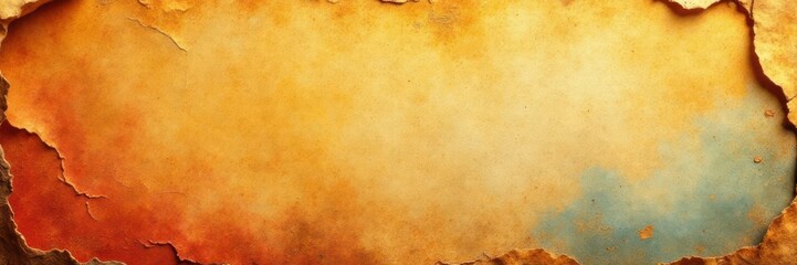 Obraz premium Weathered paper texture with creases and tears , aged, paper fold