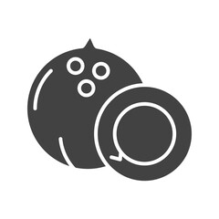 Coconut icon vector image. Suitable for mobile apps, web apps and print media.