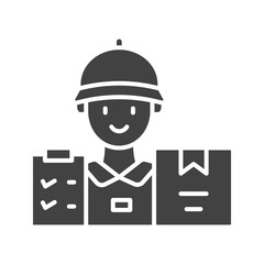 Delivery Man icon vector image. Suitable for mobile apps, web apps and print media.