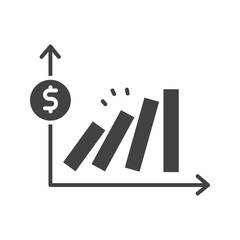 Domino Effect icon vector image. Suitable for mobile apps, web apps and print media.