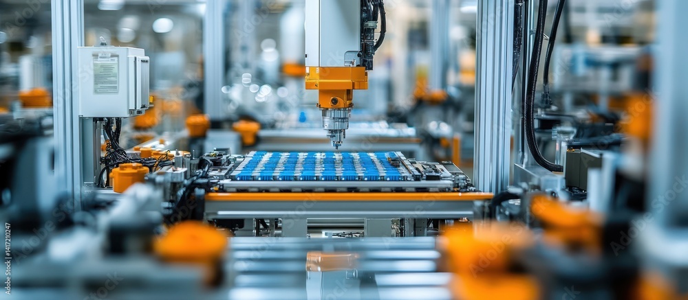 Poster automated assembly line for battery components