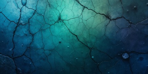 Abstract Teal Cracked Surface Texture