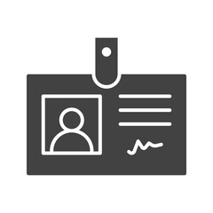 Fototapeta premium Id Card icon vector image. Suitable for mobile apps, web apps and print media.