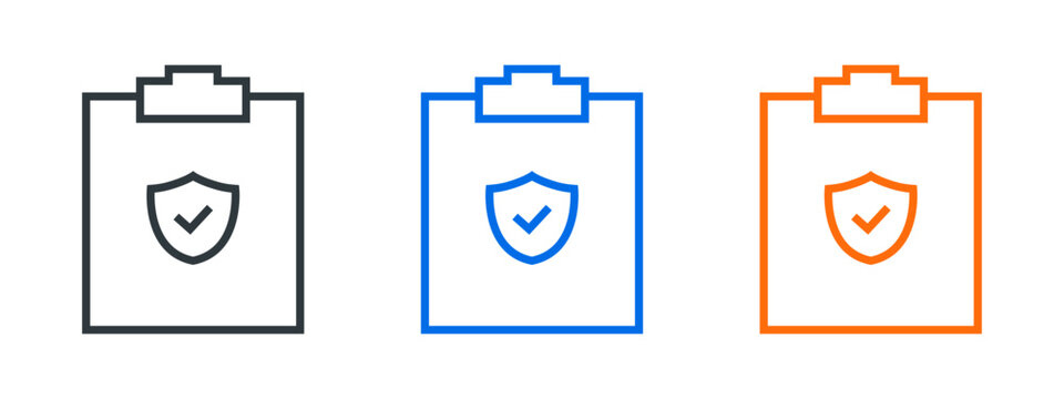 Insurance claim editable stoke isolated on white