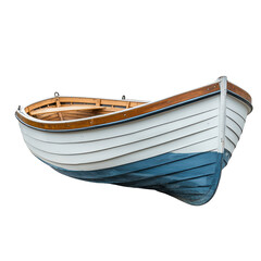 Elegant blue and white boat png sleek maritime vessel png refined nautical design png transparent background image