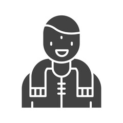 Man icon vector image. Suitable for mobile apps, web apps and print media.