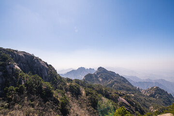 Panoramic Mountain Scenery on a Clear Day
