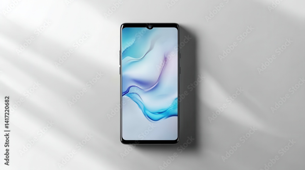 Poster realistic smartphone mockup. mobile phone vector with isolated on white background. device front vie