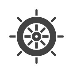 Rudder icon vector image. Suitable for mobile apps, web apps and print media.