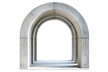 Concrete Arched Path isolated on PNG transparent background, cut out