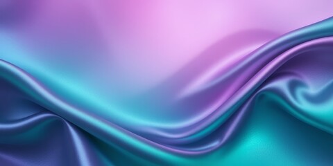 Abstract Draped Silk Fabric in Teal, Purple, and Lavender Hues