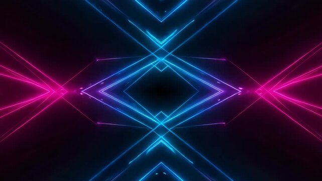 abstract colorful futuristic glowing disco neon lines animation background, wave motion lights, 4k seamless vj loop backdrop video, pulsing wallpaper motion graphic