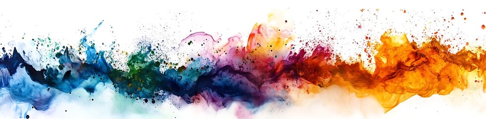 Colorful Holi Festival Celebration with Traditional Powder and Dancing Silhouettes