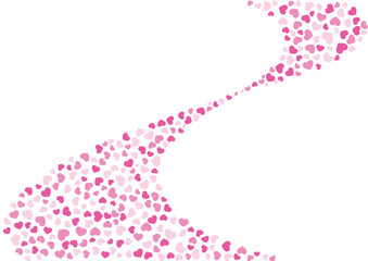 ハート柄の背景 桃色系の3色 ハート