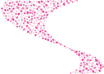 ハート柄の背景 桃色系の3色 ハート