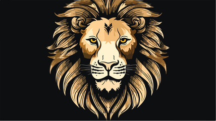 A golden-maned lion's regal face stares with sharp, intricate detail, fit for submission. © Salman