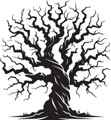 vector black tree