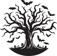 vector black tree