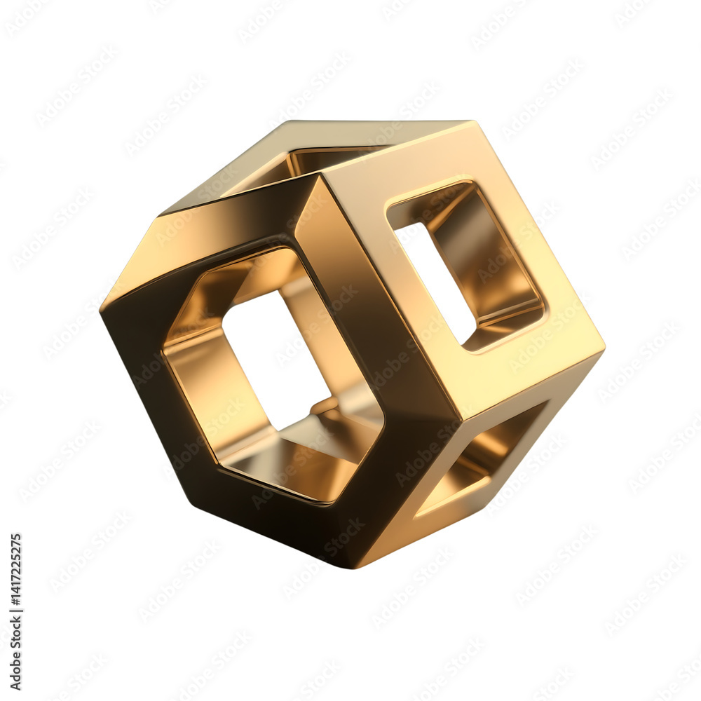 Poster 3d rendering of geometric objects with transparent background, modern abstract design for digital co