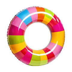 Inflatable ring. Colorful isolated on PNG transparent background, cut out