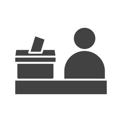 Voter icon vector image. Suitable for mobile apps, web apps and print media.