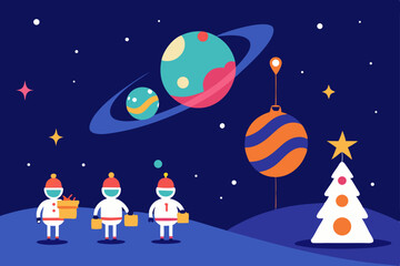 christmas card with santa claus