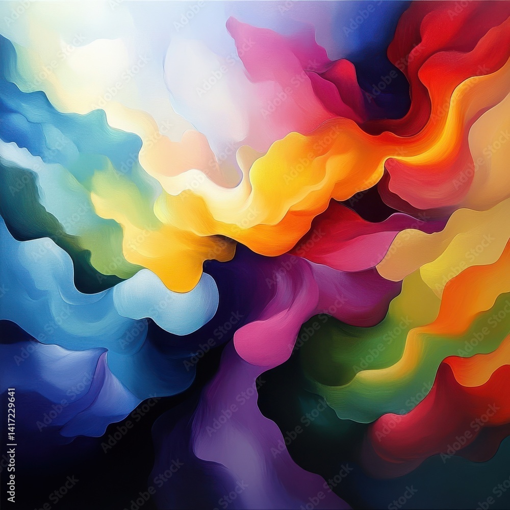 Poster here's a description and keywords for the abstract art image