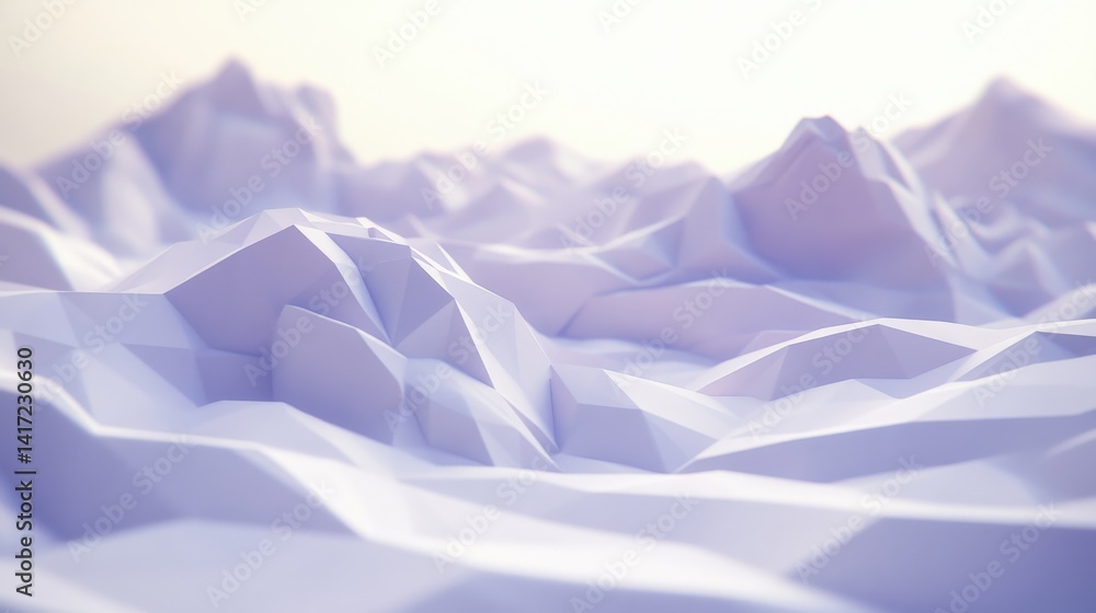 Poster white low poly background texture. 3d rendering. illustration