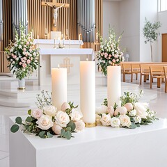 Church Wedding Altar Decor