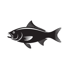 Fish icon vector black silhouette. Fish icons. Vector illustration eps 10