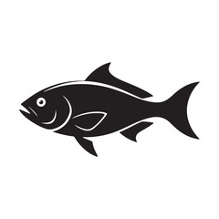 Fish icon vector black silhouette. Fish icons. Vector illustration eps 10