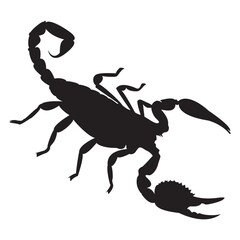 black scorpion silhouette vector art
