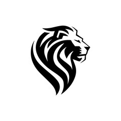 Royal heraldic lions. Black silhouette of rampant lion and griffins for logo or coat of arms. Premium wild animal crest symbols.