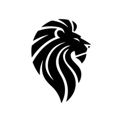 Royal heraldic lions. Black silhouette of rampant lion and griffins for logo or coat of arms. Premium wild animal crest symbols.