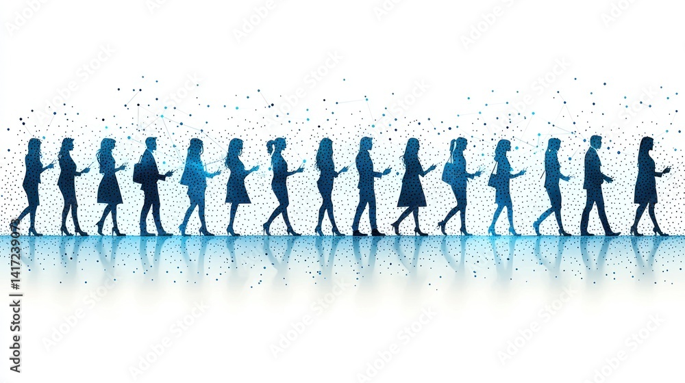 Poster connected people: a visual representation of global networking and communication