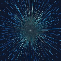 Obraz premium Blue sunburst rays explosion cartoon style background. Generative AI technology.