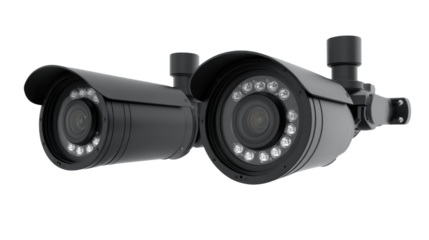 Professional Camera Lens Isolated on White Background with Detailed Glass and Precision Design
