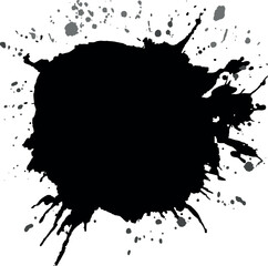 Black Ink Splatter Vector Pack – Abstract Paint Stains, Grunge Textures & Artistic Blots