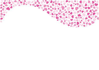 ハート柄の背景 桃色系の3色 ハート