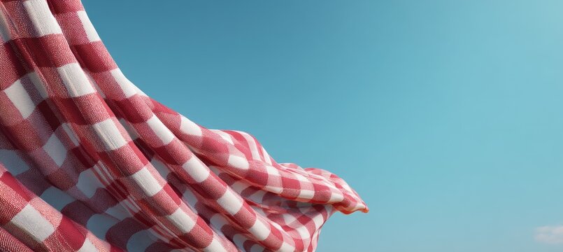 Plaid Cloth against a Sky
