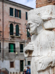 Sior Rioba statue with iron nose, Cannaregio area, Venice
