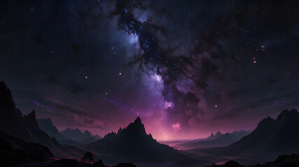 sunset in the mountains