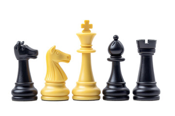 Classic chess figure piece isolated on white background ideal for strategy game and learning materials