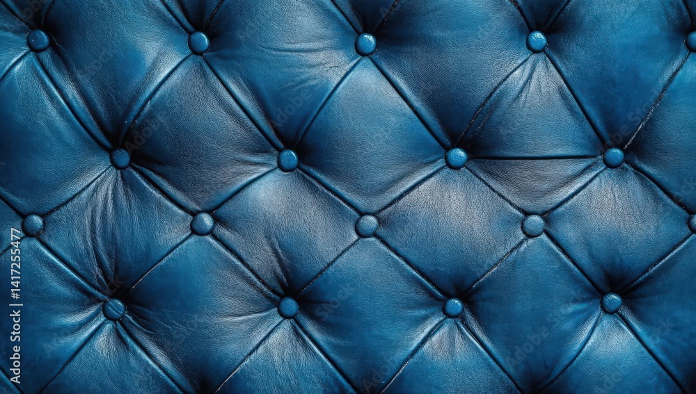 Aufkleber close-up of a high-resolution blue leather texture on a gradient background, showcasing intricate de