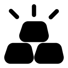 gold bar icon for illustration