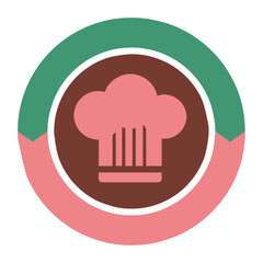 Fashion themed icons with bright color background