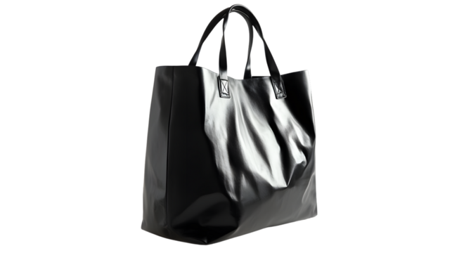Elegant Black Bag Isolated on White Background for Professional Use
