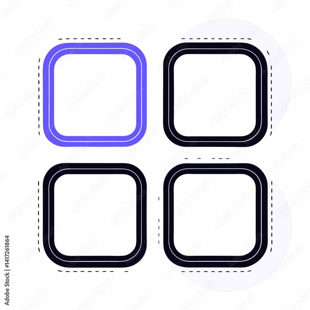 Poster glossy layered shapes with subtle embossed contour create modern design. vibrant colors and clean li